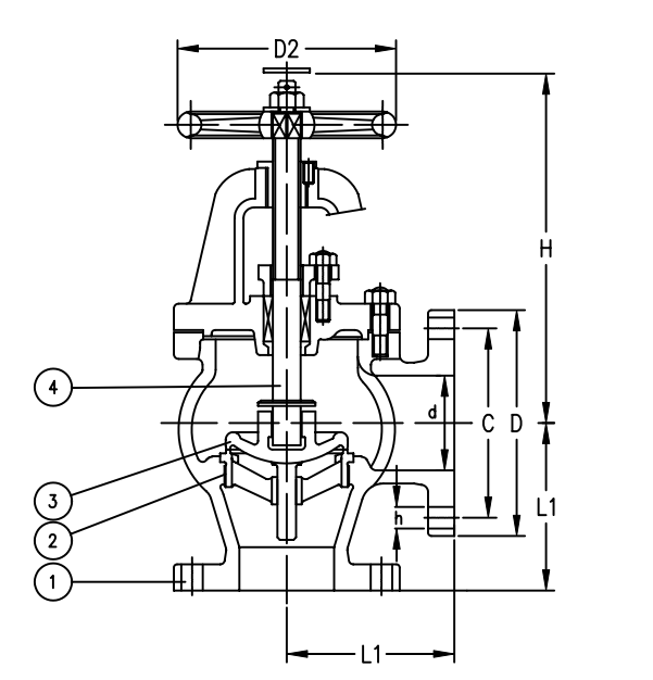 JIS F7378 Marine Cast Iron Angle SDNR Valve